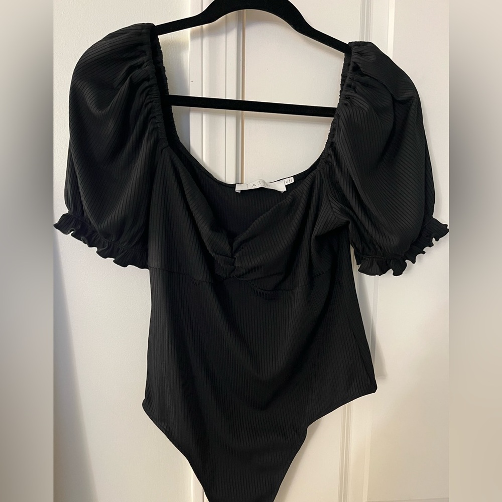 Black Astr Milkmaid Bodysuit